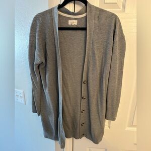 Lou & Grey Oversized Heather Gray Knit Sweater